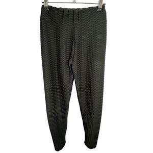 Unbranded Trending Black Athletic Leggings With Cinch in Bottom
